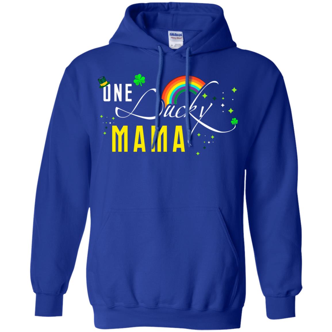 One Lucky Mama St. Patrick_s Day T-shirt Royal