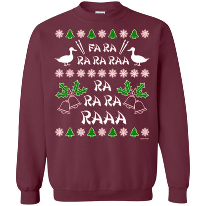 Christmas T-shirt Fa Ra Ra Chinese Duck Dinner Maroon