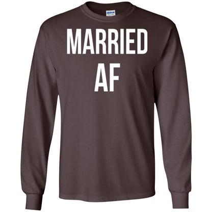 Married Af Funny T-shirt Dark Chocolate