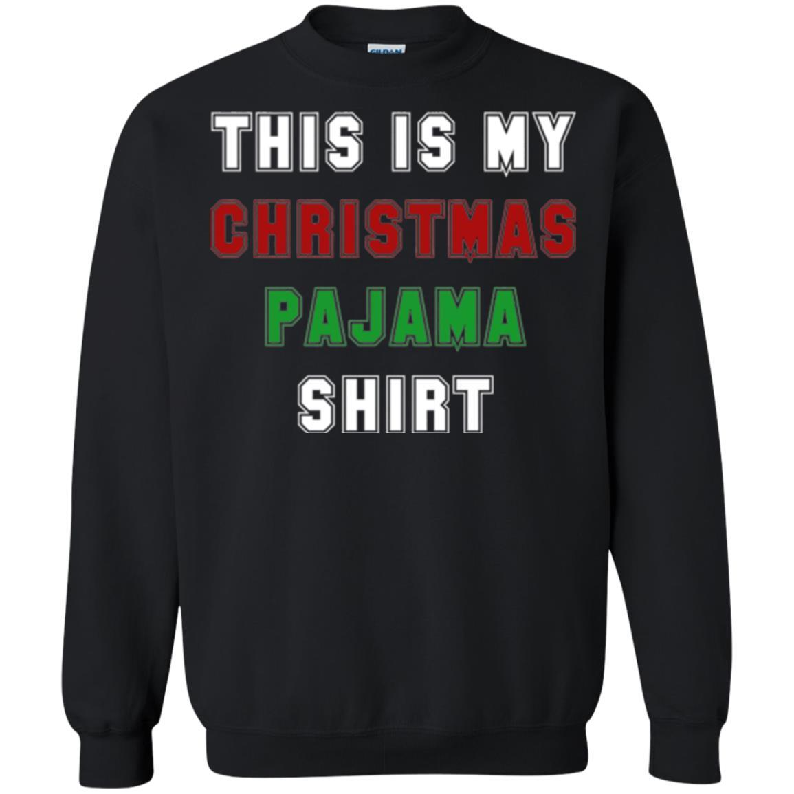 Christmas T-shirt This Is My Christmas Pajama Black