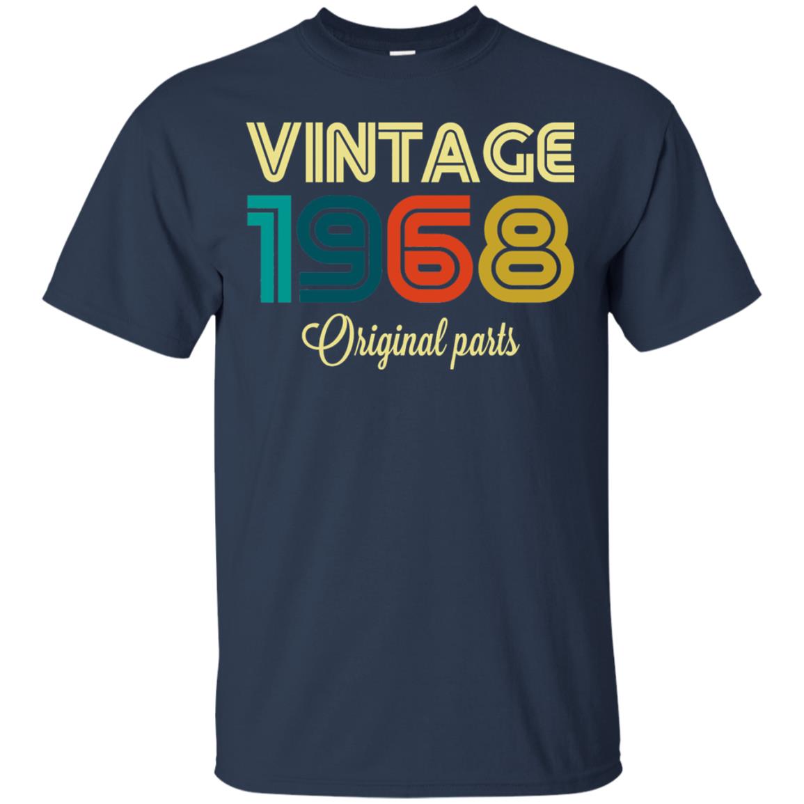 Vintage 1968 Funny Old School 50th Birthday T-shirt Navy