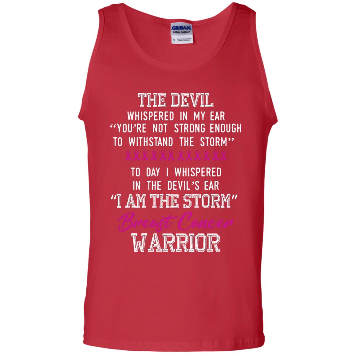 Breast Cancer Warrior T-shirt I Am The Storm Breast Cancer Warrior With Pink Ribbons Red