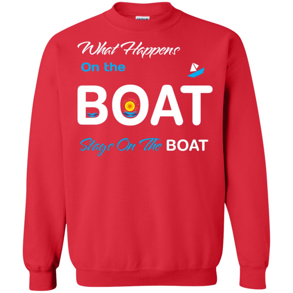 What Happens On The Boat Stay On The Boat Summer Vacation Shirt Red