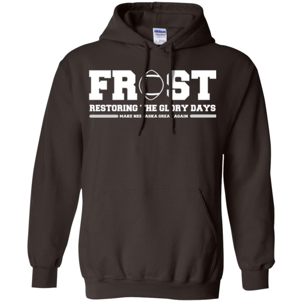 Football T-shirt Scott Frost 2018 Make Nebraska Dark Chocolate