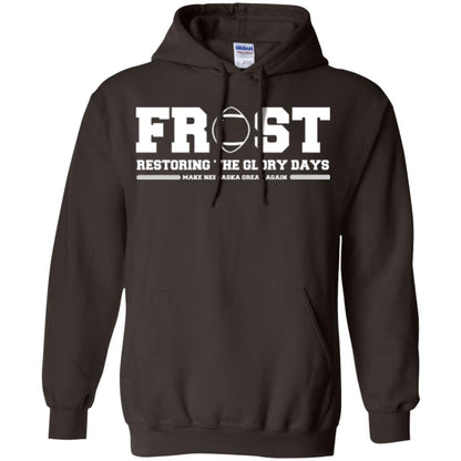 Football T-shirt Scott Frost 2018 Make Nebraska Dark Chocolate