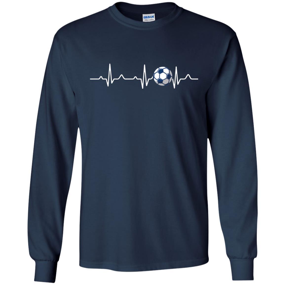 Heartbeat Soccer Lover T-shirt Navy