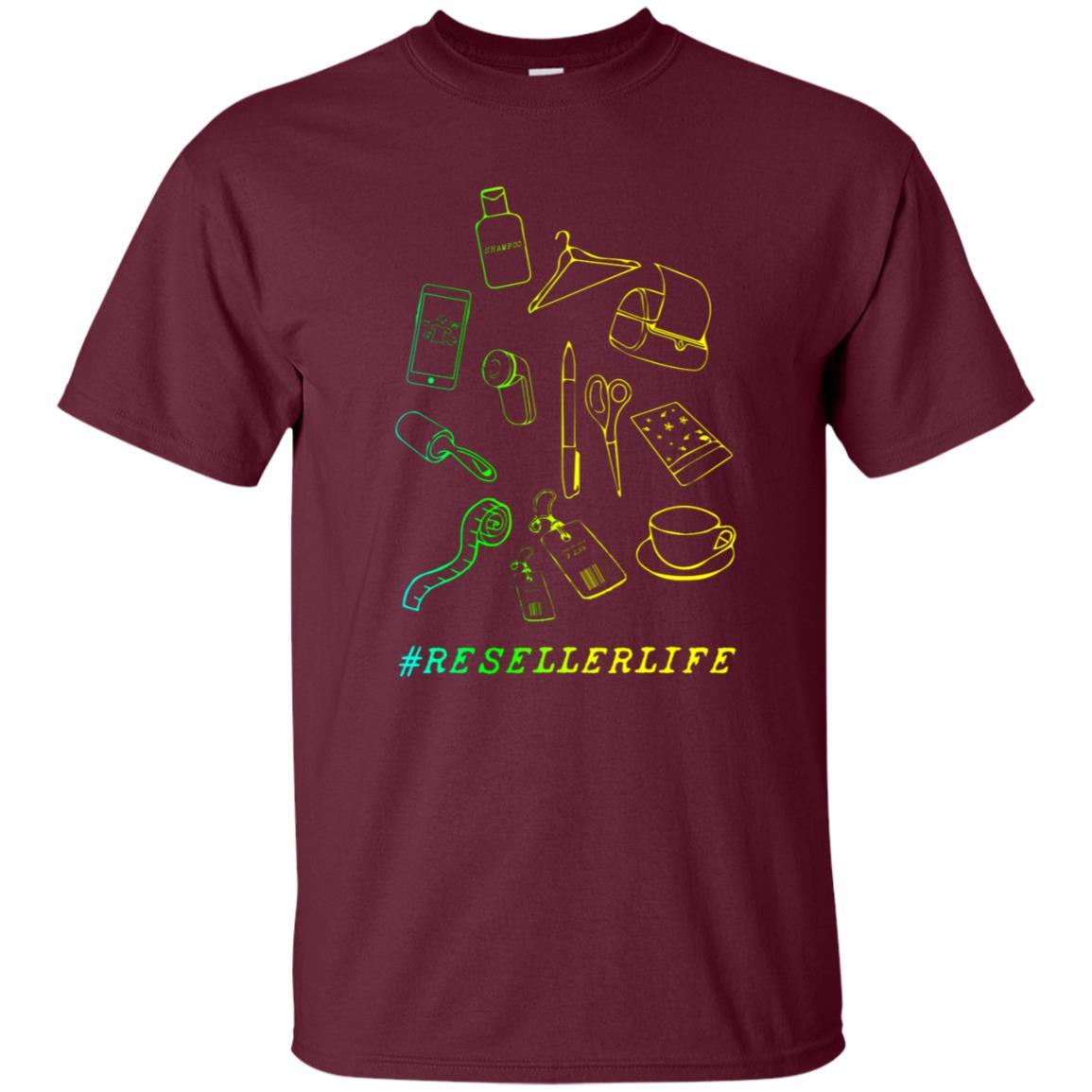 Reseller Life Entrepreneur Self Employed Reselling Gift Shirt Maroon