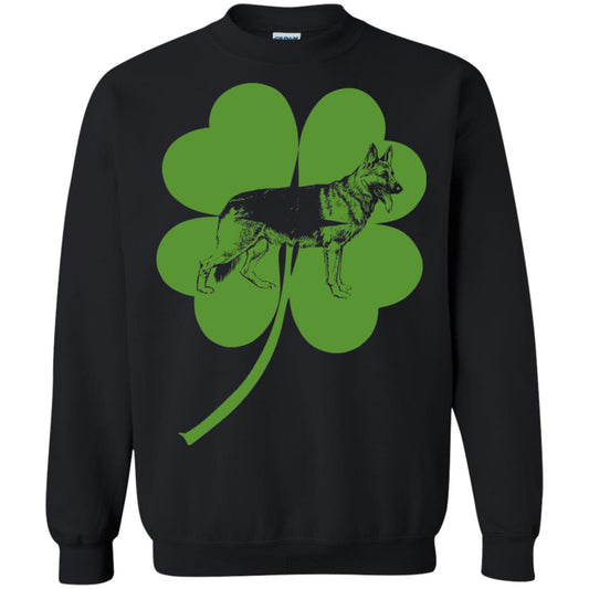 German Shepherd Shamrock St. Patrick_s Day T-shirt Black