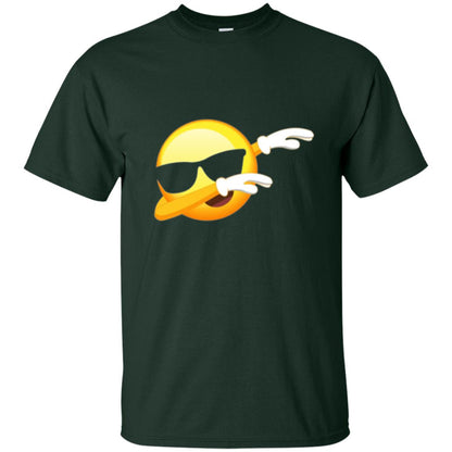 Funny Dabbing Emoji Cool Emoji Dab T-shirt Forest Green