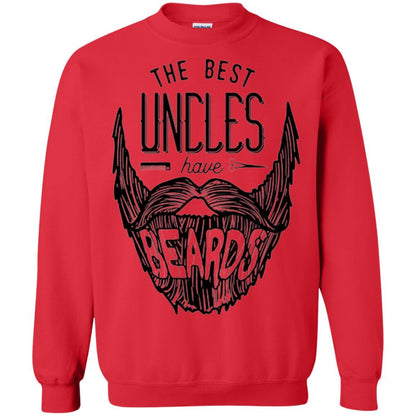 Funny Uncle T-shirt The Best Uncles Have Beards Red