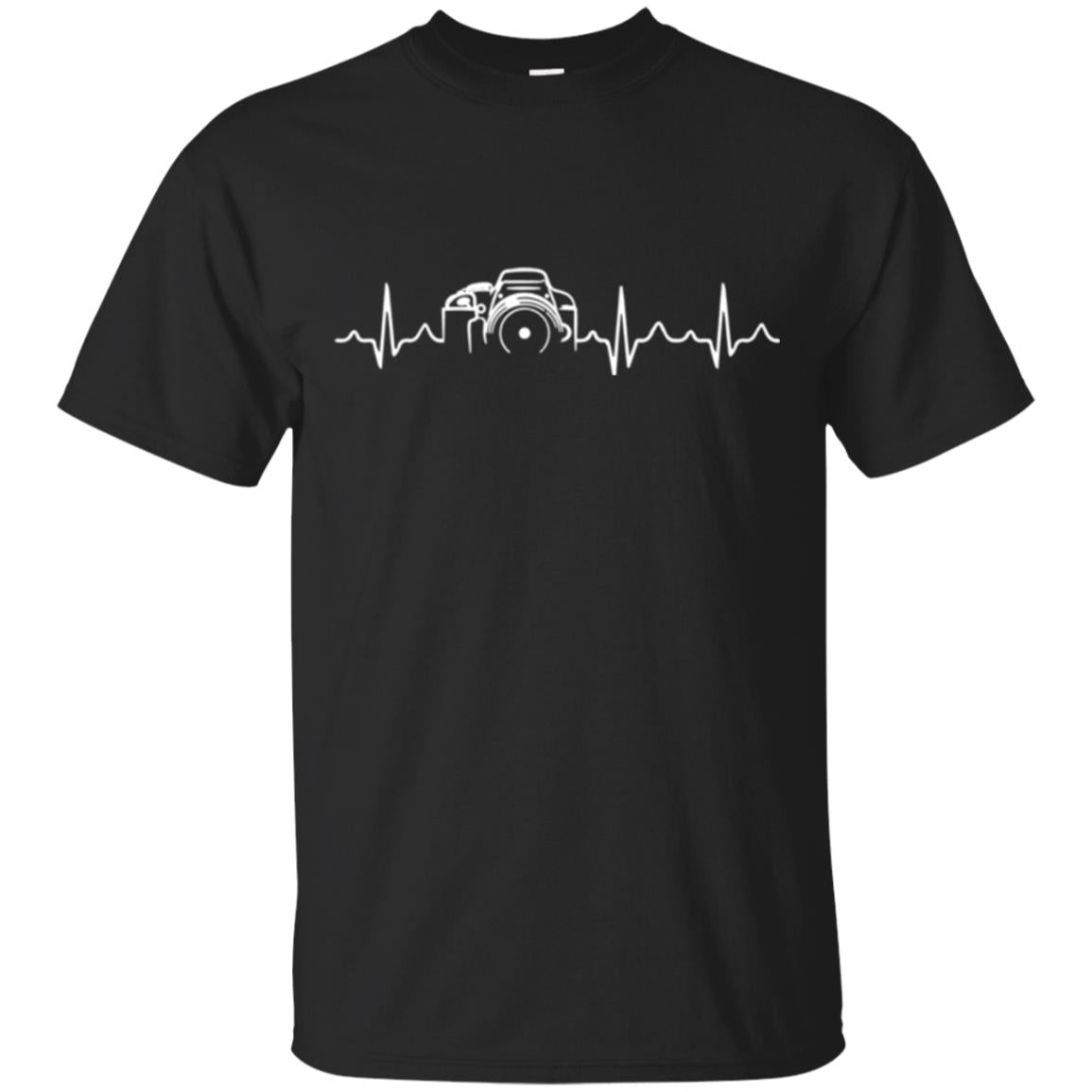 Photographer T Shirt Heartbeat Photography Black