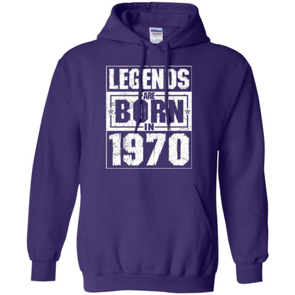 Brithday T-shirt Legends Are Born In 1970 Purple