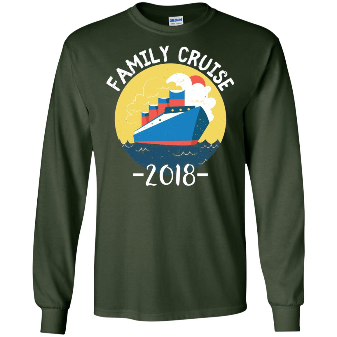 Summer Holiday T-shirt Family Cruise 2018 Forest Green