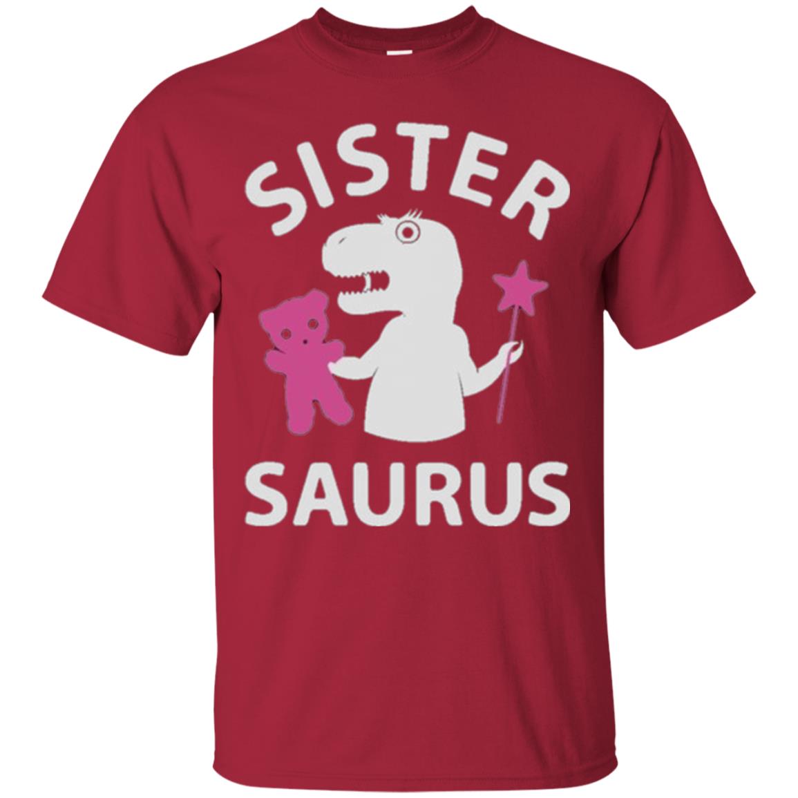 Teestars Sister Saurus T-shirt Cardinal