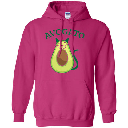 Avogato Avocado Cat Kitty Funny Meow T-shirt Heliconia