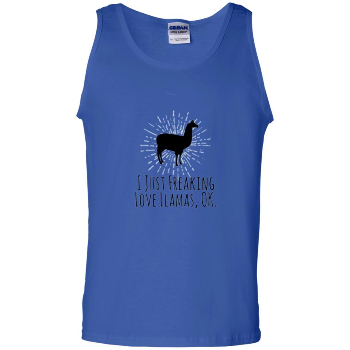 Llama Lover T-shirt I Just Freaking Love Llamas Ok Royal