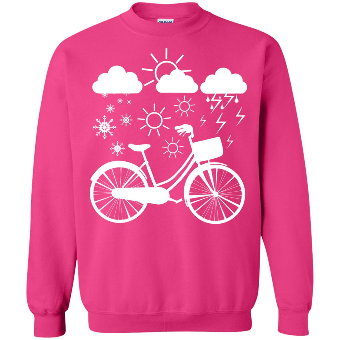 Bicycle All Weather Cyclist T-shirt For Bicycle Lover Heliconia