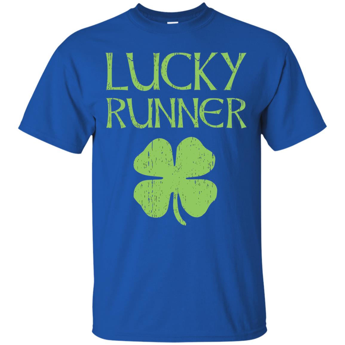 Irish Running Lucky Runners St. Patrick_s Day T-shirt Royal