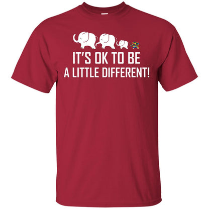 It_s Ok To Be A Little Different Autism Elephant Shirt Cardinal