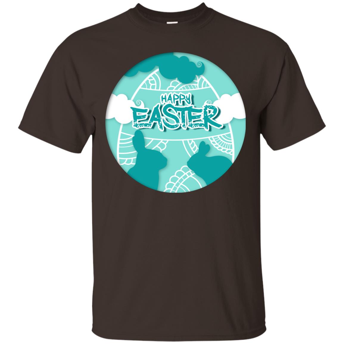 Happy Easter Day T-shirt Dark Chocolate