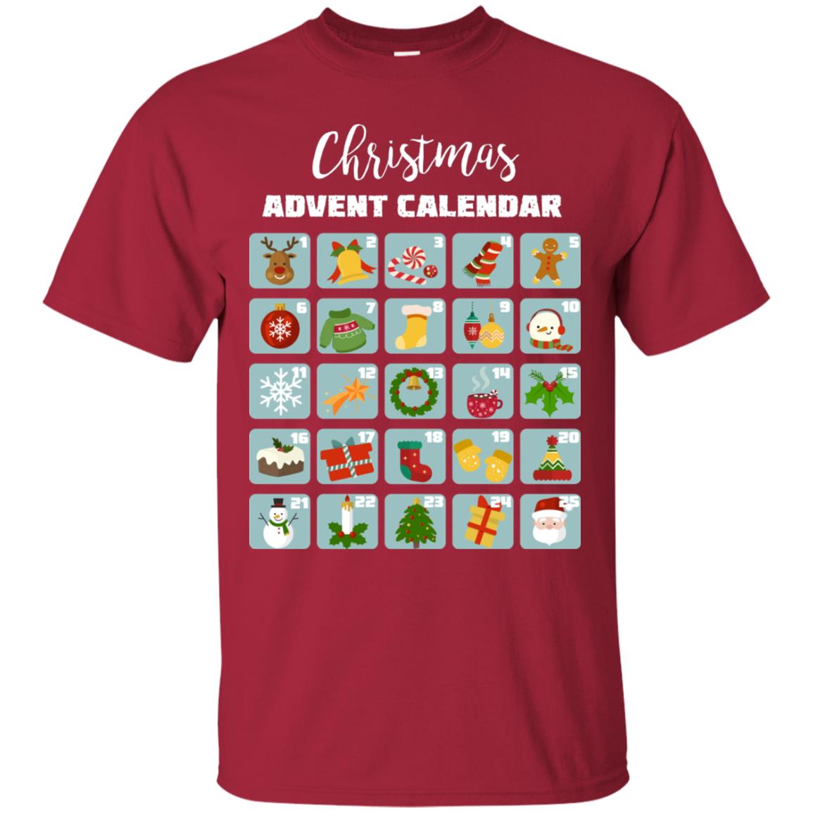 Christmas Calendar December 2018 Gift Shirt Cardinal