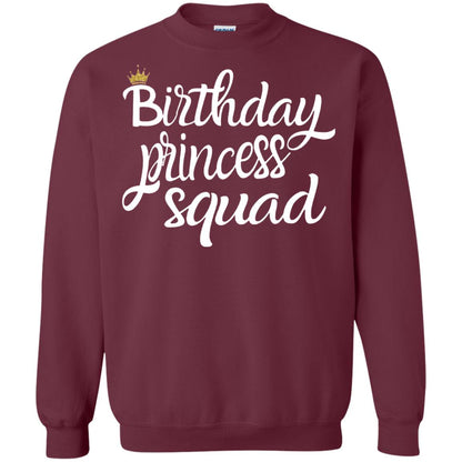 Birthday T-shirt Princess Squad Maroon