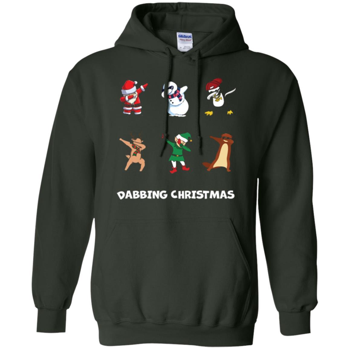 Dabbing Christmas T-shirt Forest Green