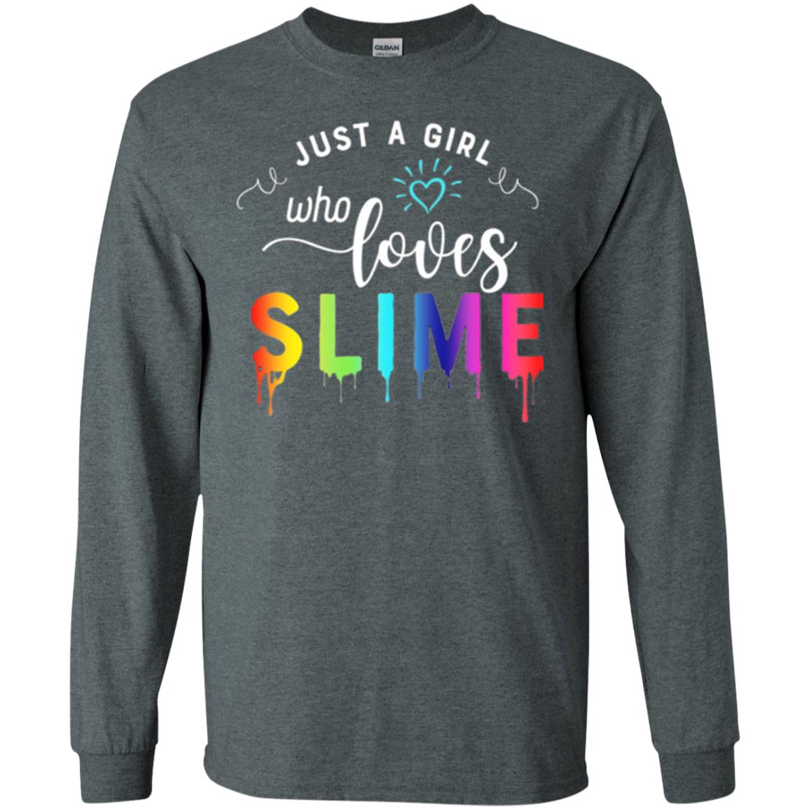 Slime Lovers T-shirt Just A Girl Who Loves Slime Dark Heather