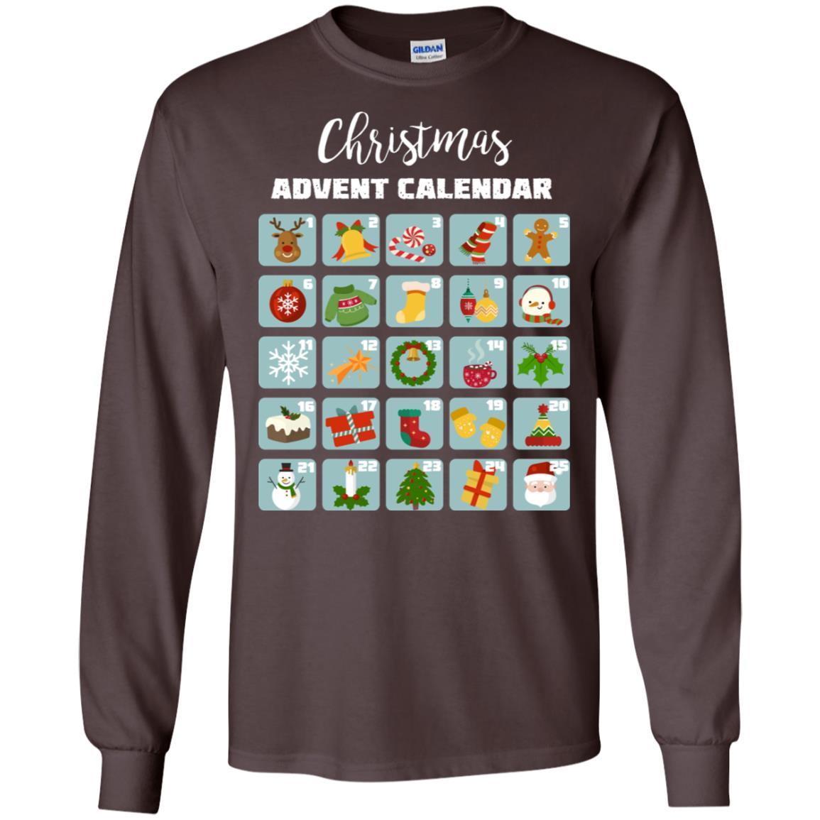 Christmas Calendar December 2018 Gift Shirt Dark Chocolate