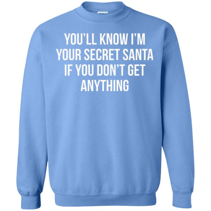 Christmas T-shirt You_ll Know I_m Your Secret Santa Carolina Blue
