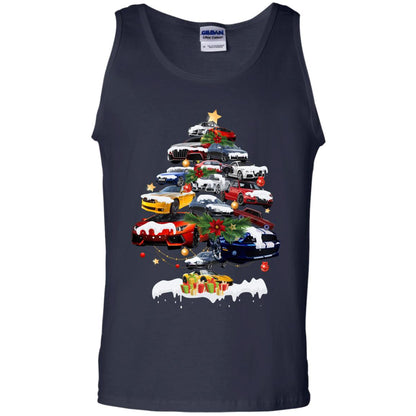 Cars Christmas Tree X-mas Gift Shirt For Mens Or Womens Navy
