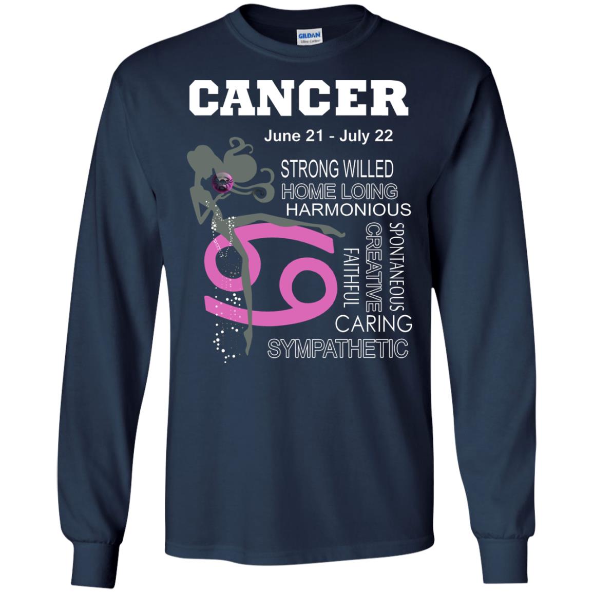 Cancer Strong Willed Home Loing Harmonious Faithful Creative Spontaneous Caring Sympathetic Navy