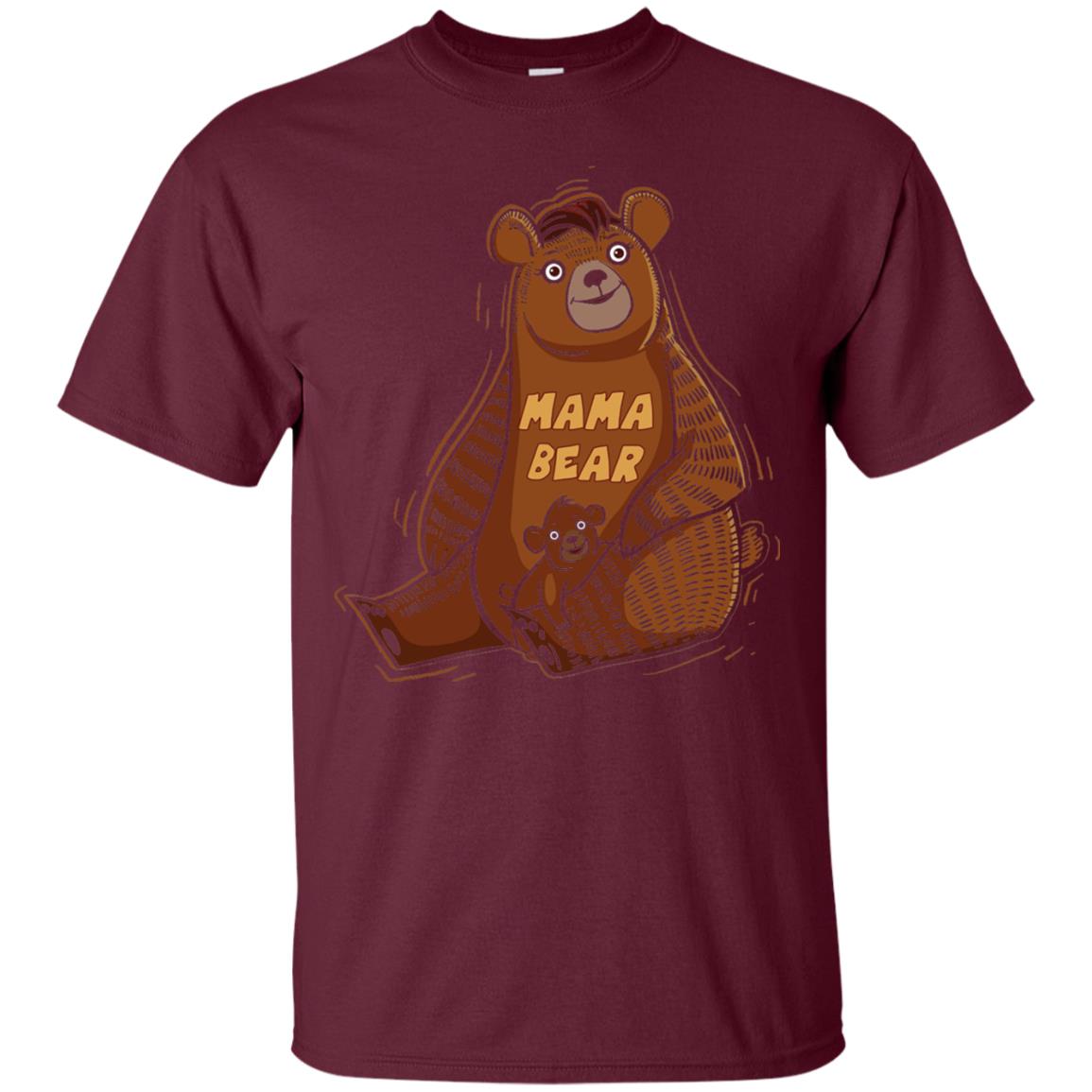 First Time Mothers Day Shirts Mama Bear Maroon