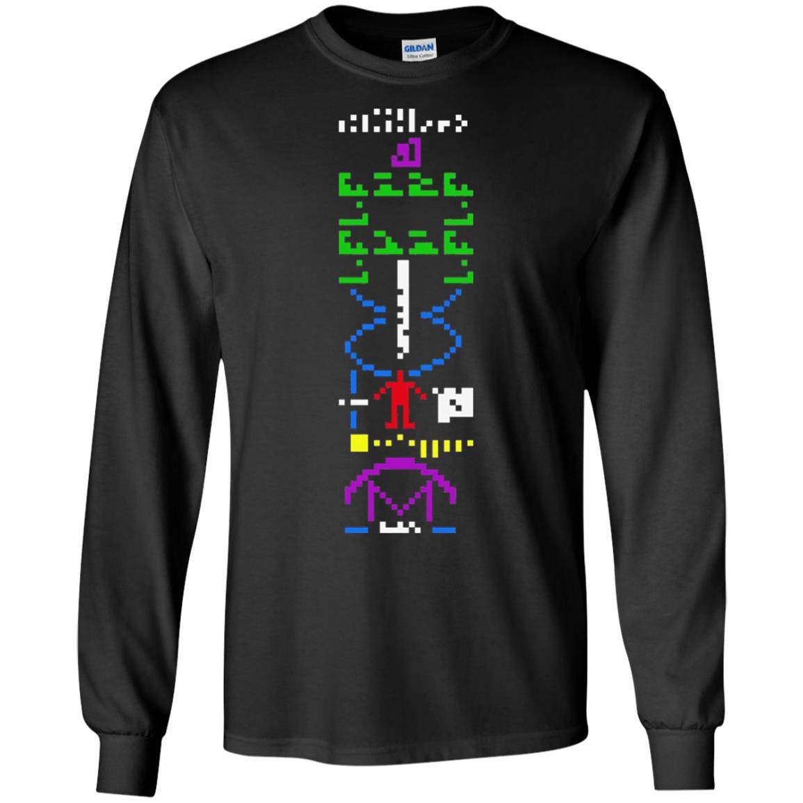 Astronomer T-shirt 1974 Arecibo Message Cool Space Exploration Black