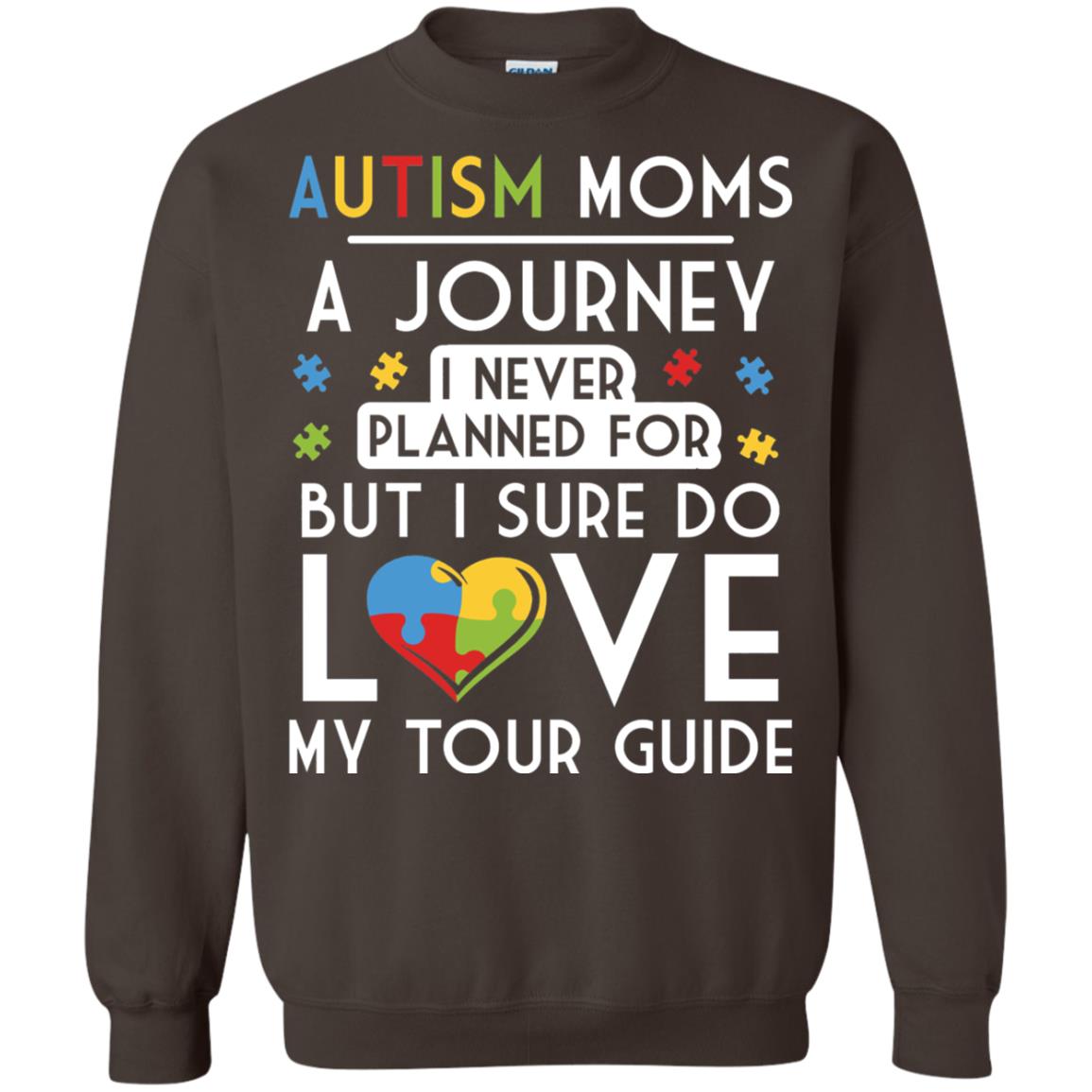 Autism Mom Shirt Autism Mom A Journey Of Love Dark Chocolate