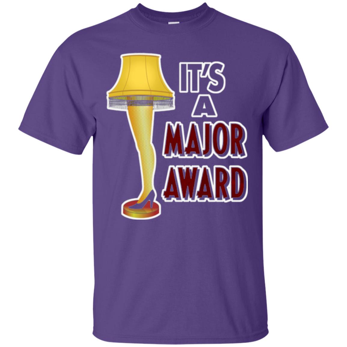Christmas T-shirt It_s A Major Award Leg Lamp Purple