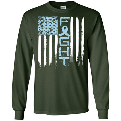 Fight Hope Prostate Cancer Awareness Cancer T-shirt Forest Green
