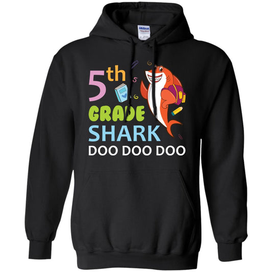 5th Grade Shark Doo Doo Doo Back To School T-shirt Black