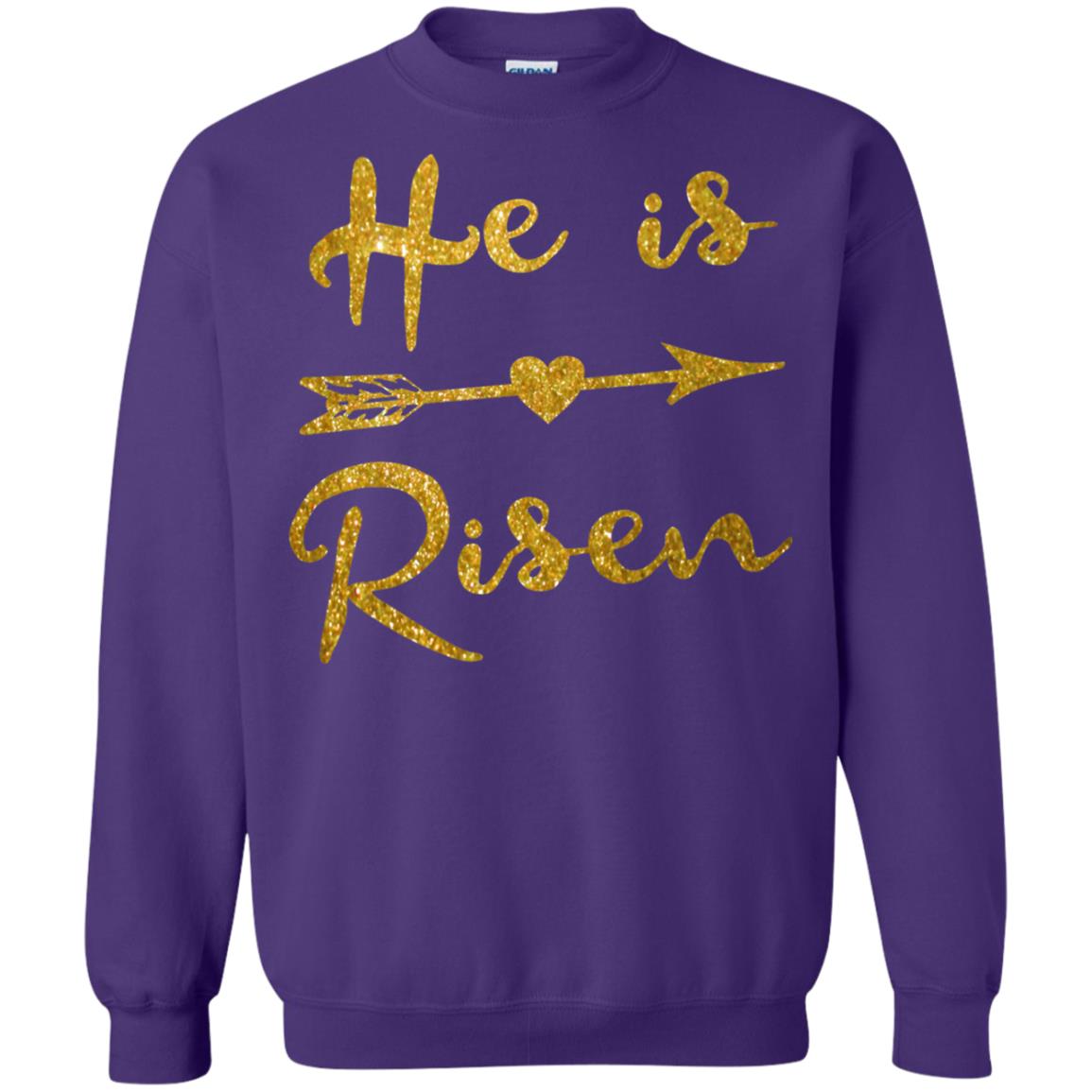 He Is Risen Christian T-shirt Purple