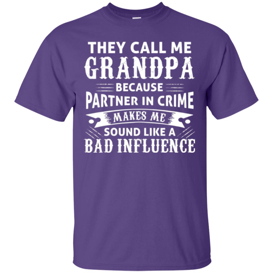 Papa T-shirt The Call Me Grandpa Purple