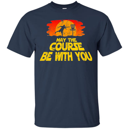 Disc Golf T-shirt May The Course Be With You Navy