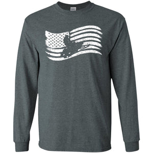 Snowmobile Rider T-shirt American Flag