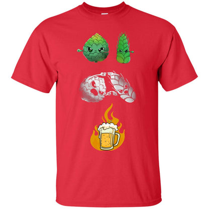 Beer Lover T-shirt Beer Fusion Flags Red