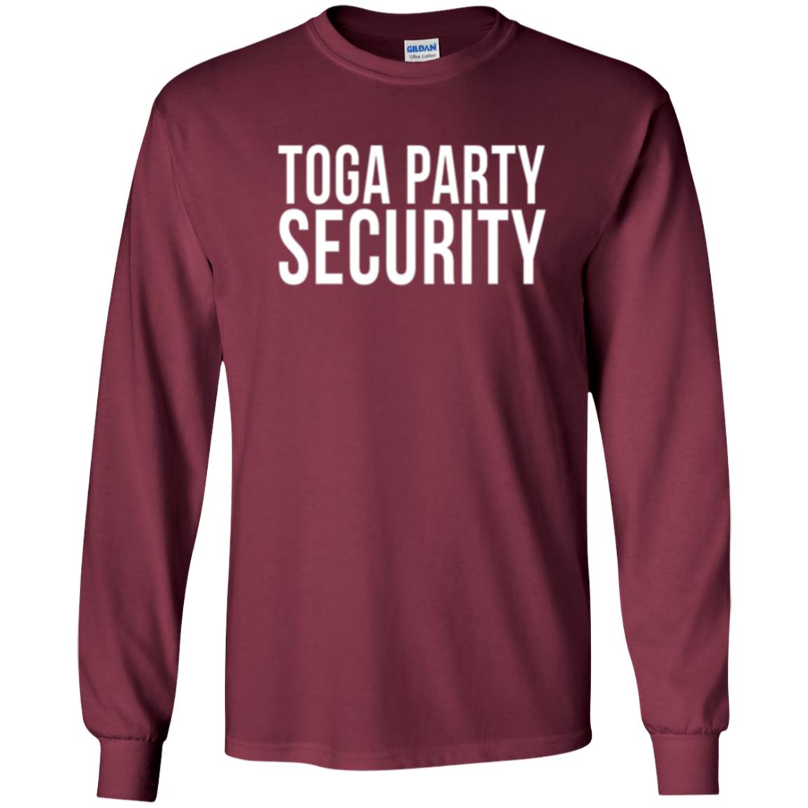 Toga Party Security T-shirt Maroon