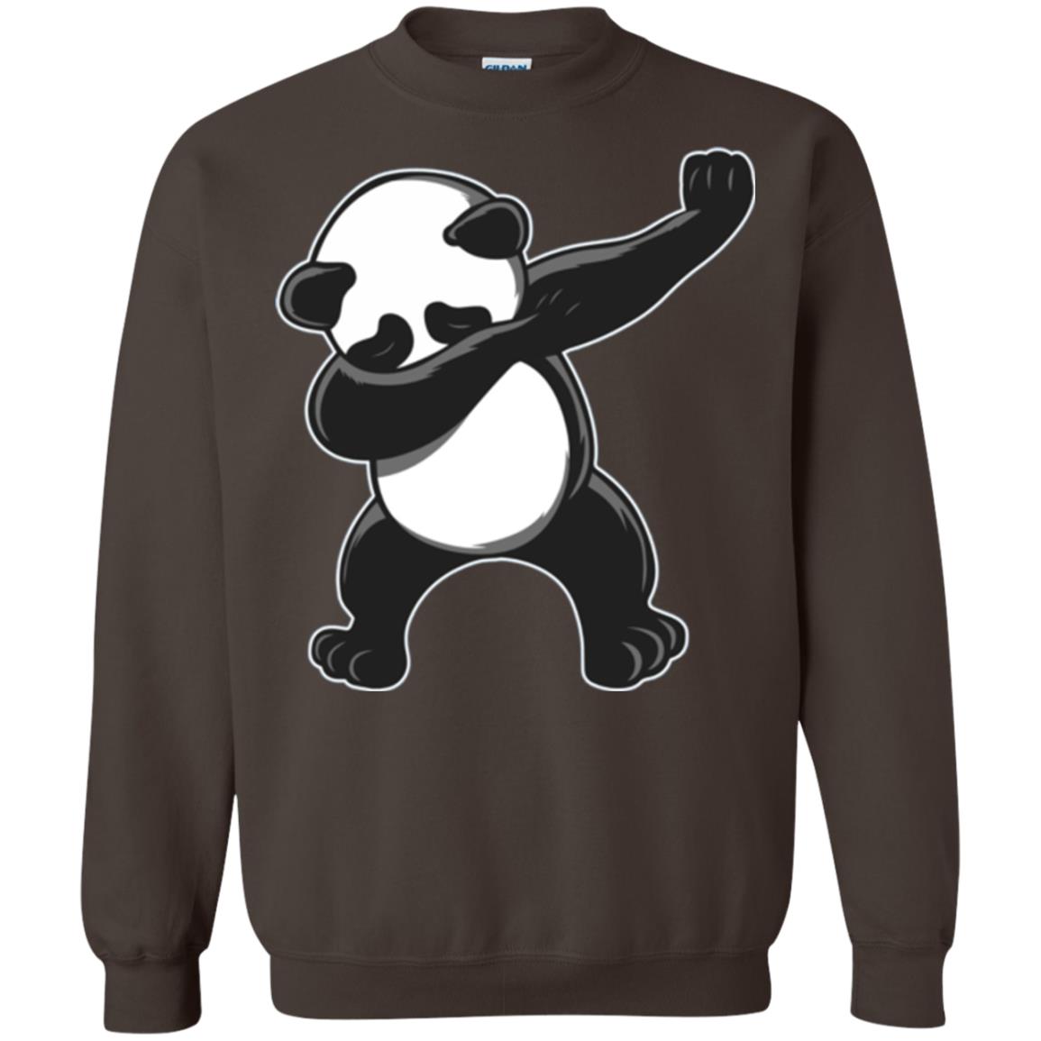 Funny Panda Dab T-shirt Cute Dabbing Panda Dark Chocolate