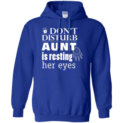 Don't Disturb Aunt Is Resting Her Eyes Funny Auntie Shirt Royal
