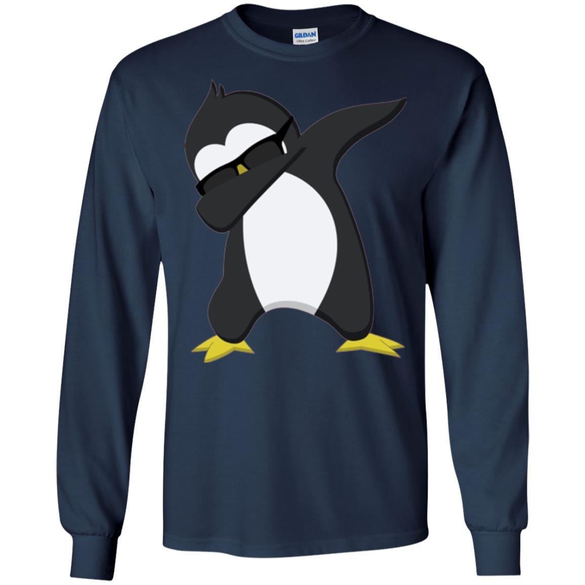 Christmas T-shirt Dabbing Penguin T-shirt Navy