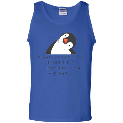 Penguins Lovers T-shirt Penguins Can_t Fly I Can_t Fly Therefore I Am A Penguin Royal