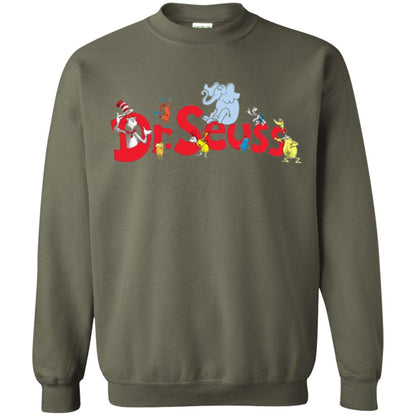 Dr. Seuss Family National Wear Red Day T-shirt Military Green