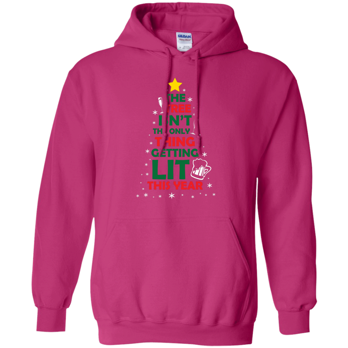 Christmas T-shirt The Tree Isn't The Only Thing Getting Lit This Year Heliconia